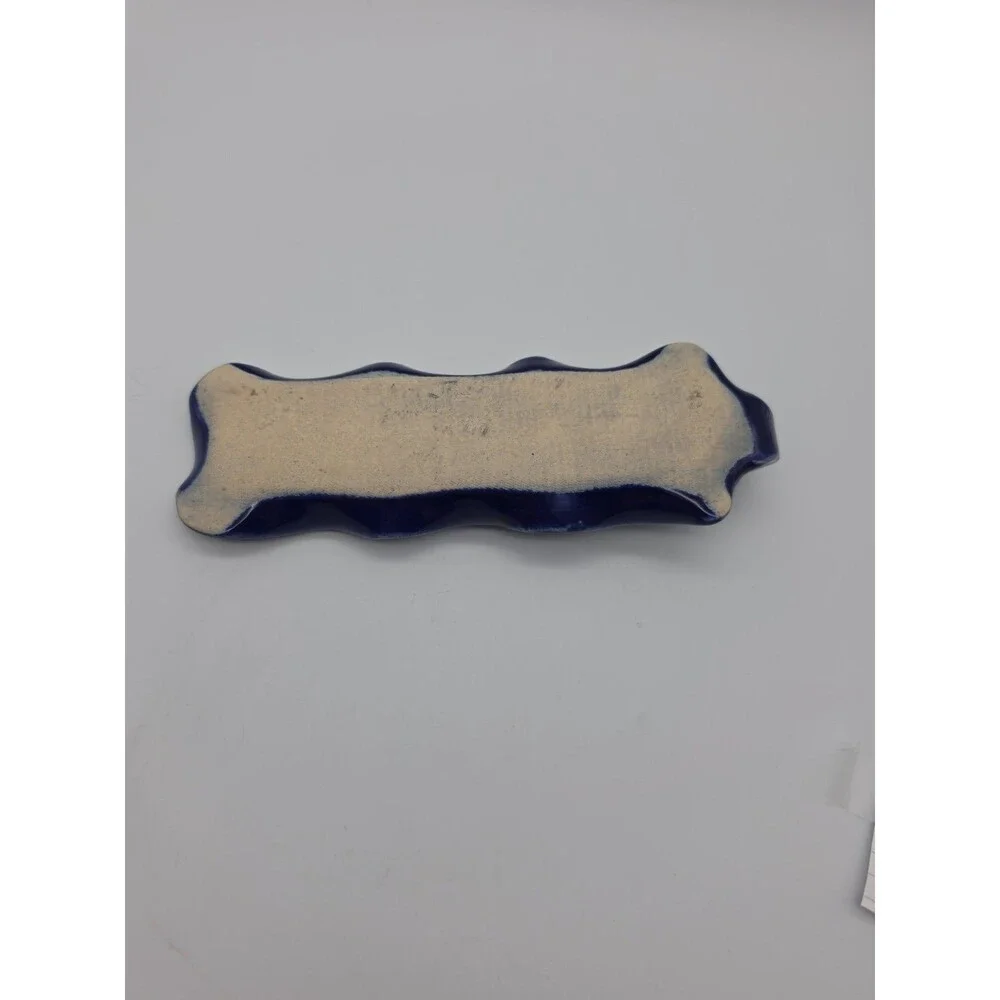 Studio Pottery Butter Dish Tom Jones Fairhope Alabama Cobalt Blue